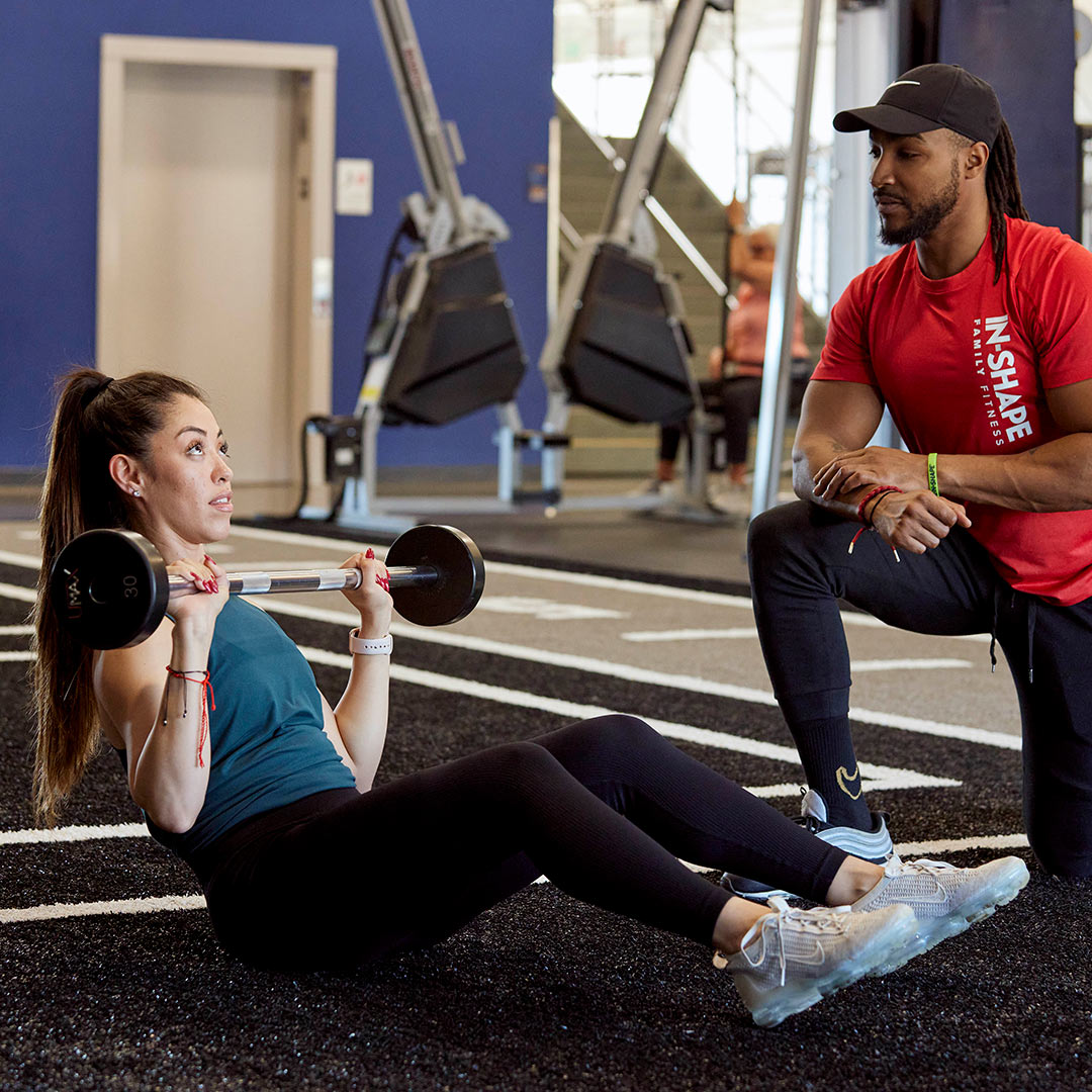 Personal Trainer and client